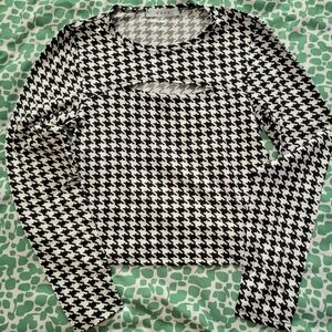 Gaze Black And White Top